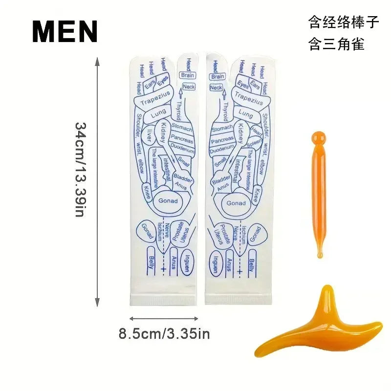 Physiotherapy Foot Care Massage Relieve Tired Feet Sock Acupressure Foot Massager Reflexology Socks Foot Acupoint Massage Tool Quick Pick Grocers