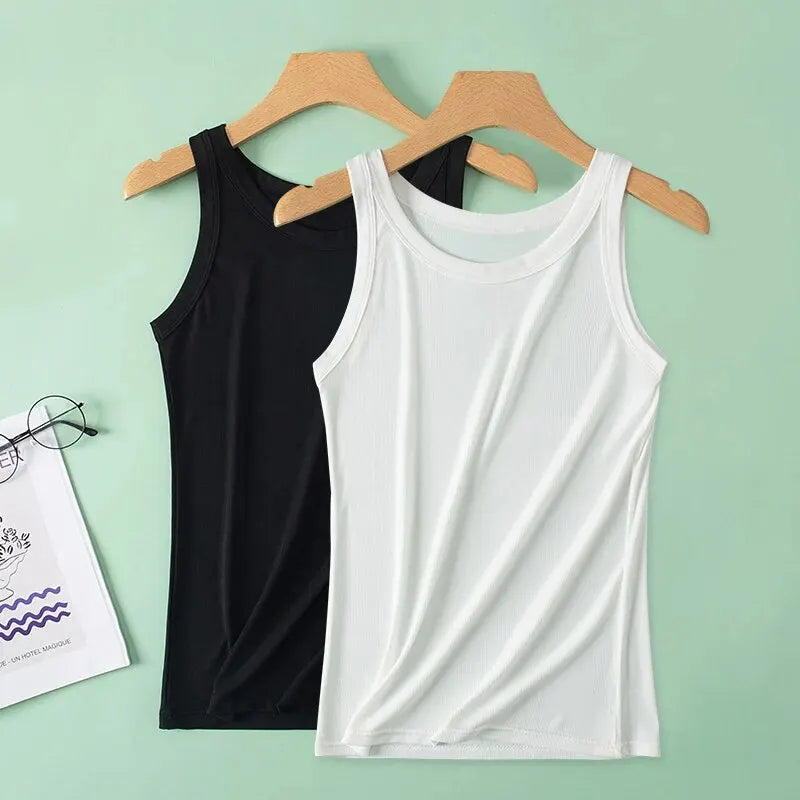 3-piece Ladies Solid Color Vest Fashion Joker Young Woman Threaded Camisole Quick Pick Grocers