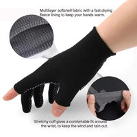Touchscreen Nylon Gloves for Men Women Non-slip Breathable Half Finger Gloves for Summer Outdoor Riding Sport Fitness Sunscreen Quick Pick Grocers