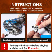 M416 Electric Ball Blaster Toy Gun - High-Speed, Metallic Finish, Rechargeable - Halloween Thanksgiving Gift(Bullets Excluded) Econic Blanks