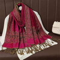Luxury Brand Autumn Cashmere Pashmina Shawl Lady Wrap Warm Winter Scarves Design Print Female Foulard Cotton Stoles Scarf 2023 Quick Pick Grocers