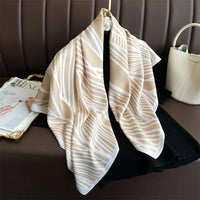 90*90Cm Square Scarf Twill Silk Feeling Women Head Shawls and Wraps Luxury Hair Tree Print Neck Scarves Hijab Bandana Pashmina Econic Blanks