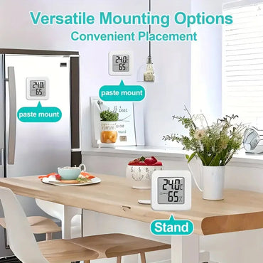 Indoor Mini Temperature and Humidity Meter, Bedroom Temperature Meter, Portable Electronic Digital Display, Humidity and Tempera Econic Blanks