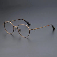 YIMARUILI Luxury Pure Titanium Men and Women Eyeglasses Frame Retro Round Big Wide-rimmed Optical Prescription Glasses CT-266 Econic Blanks