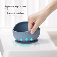 Food Grade Silicone Child Dish Set Baby Feeding Bowl Suction Plate Straw Cup Wooden Spoon Fork for Kids Tableware Toddler Dishes Purest Peak