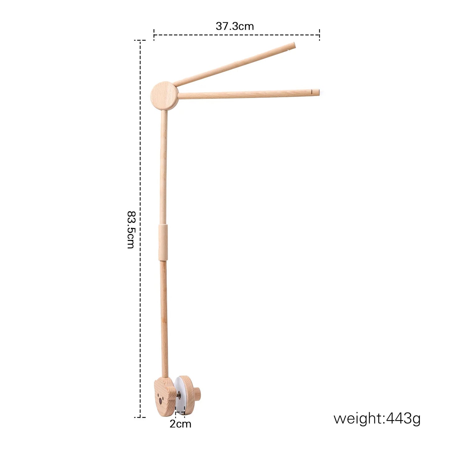 Baby Wooden Bedbell Bracket 0-12 Months Bed Bell Bracket Wooden Mobile Newborn Crochet Bed Bell Hanging Toys Newbaby Rattle Toys Purest Peak