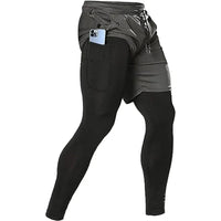 Men's Sport Pants 2 in1 Training Athletic Tracksuits Sportswear Workout Male Jogging Trousers Gym Fitness Running Pants Men Econic Blanks