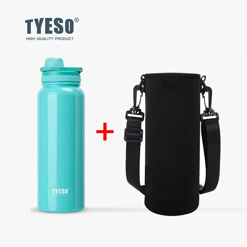 TYESO Stainless Steel Thermal Water Bottle Portable Tumbler Sport Vacuum Flask Keeps Cold and Heat Thermal Mug Car Insulated Cup Quick Pick Grocers