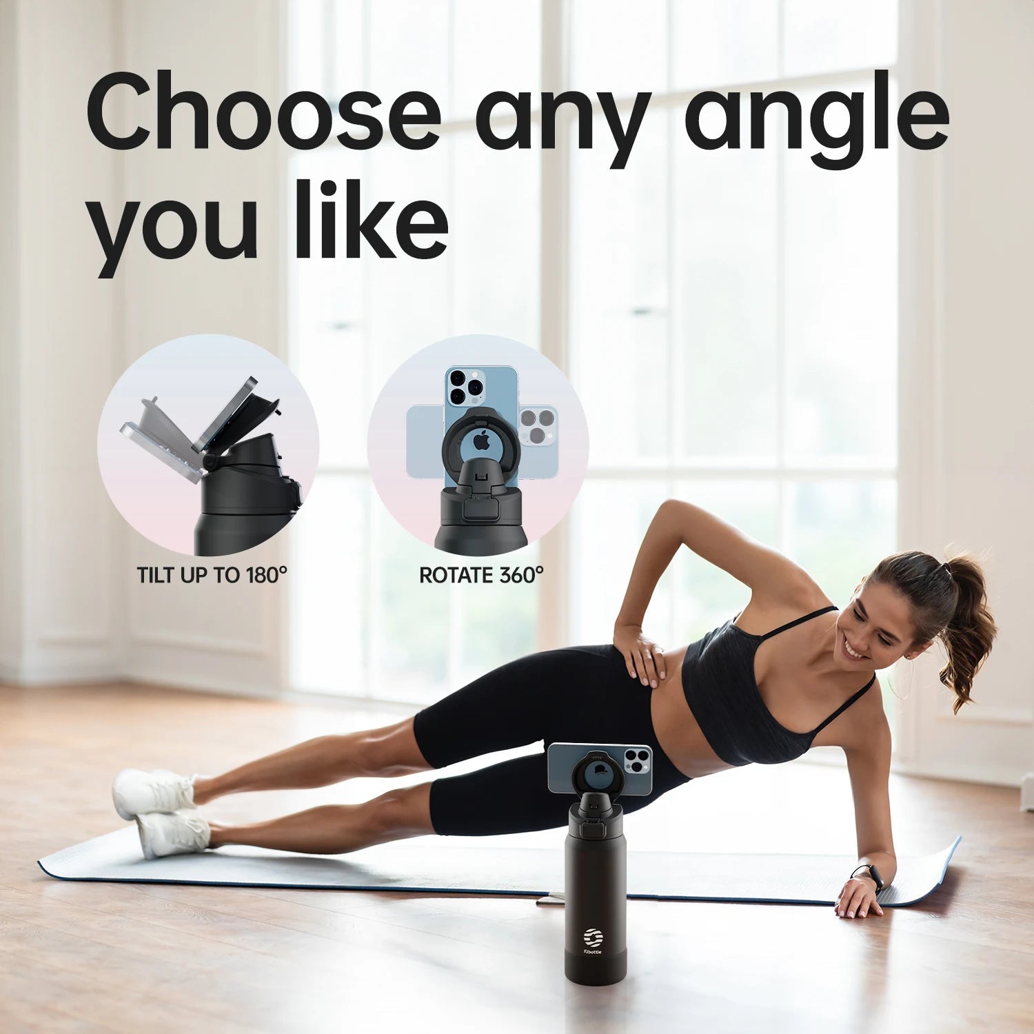 Fjbottle Magnetic Thermos Stainless Steel Sports Water Bottle with Magnetic Phone Holder Bouncing cover Insulation Cup Quick Pick Grocers