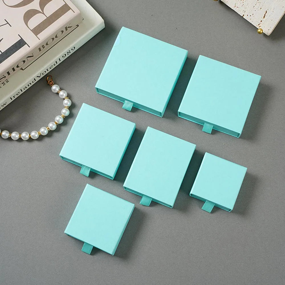 10pcs Paper Jewelry Gift Box For Ring Earrings Pendant Necklace Bracelet Stud Organizer Wedding Favors Jewellery Packaging Sack Purest Peak