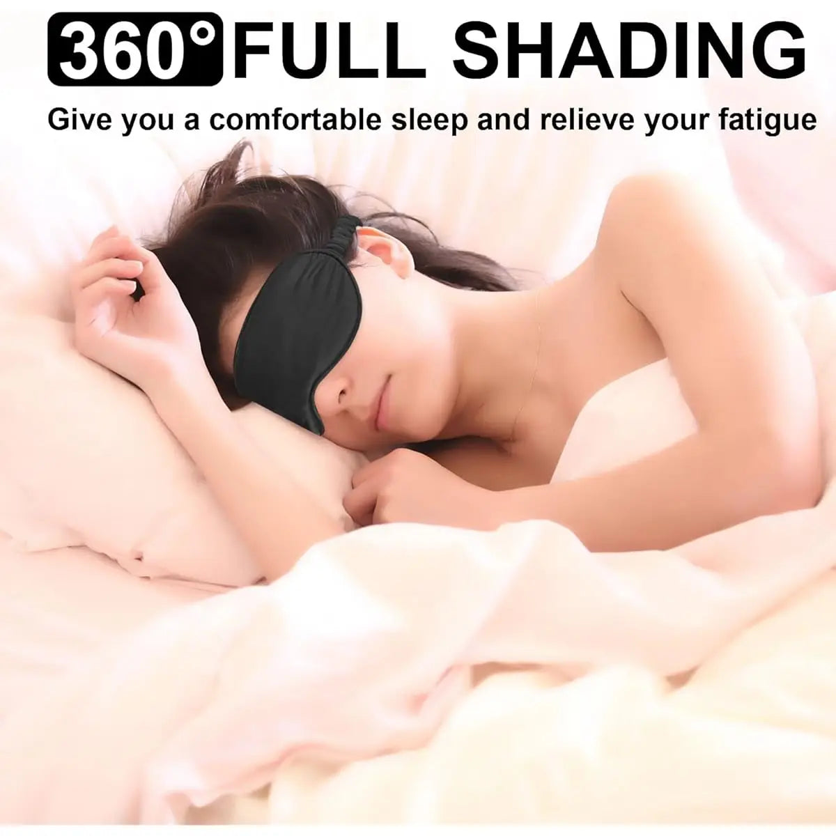 2-Pack Silk Sleep Mask - Elastic Blackout Eye Mask & Blindfold for Full Night'S Sleep, Light Blocking, Adjustable Strap Quick Pick Grocers