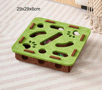 Pet Cat Puzzle Maze Holes Toys Felt Box With Bell Ball Kitten Playing Toys Interactive Funny Combination Set Cat Supplies Econic Blanks