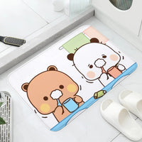 1Pc Bubu and Dudu Cute Cartoon Welcome Mat Entrance Doormat Balcony Bathroom Floor Mats Non-slip Rug Bedroom Carpet Home Decor Quick Pick Grocers