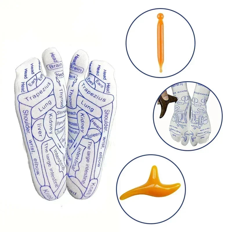 Physiotherapy Foot Care Massage Relieve Tired Feet Sock Acupressure Foot Massager Reflexology Socks Foot Acupoint Massage Tool Quick Pick Grocers
