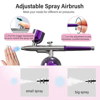 Airbrush Nail With Compressor Portable Air brush For Nails Art Paint Cake Crafts Portable Nails Spray AirBrush Compressor Kit Econic Blanks