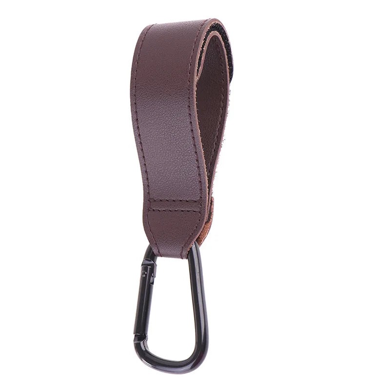 Baby Stroller Hook Fashion PU Leather Adjustable Pram Hook Cart Organizer Diaper Bag Hanger Children Boy Girl Travel Accessories Purest Peak