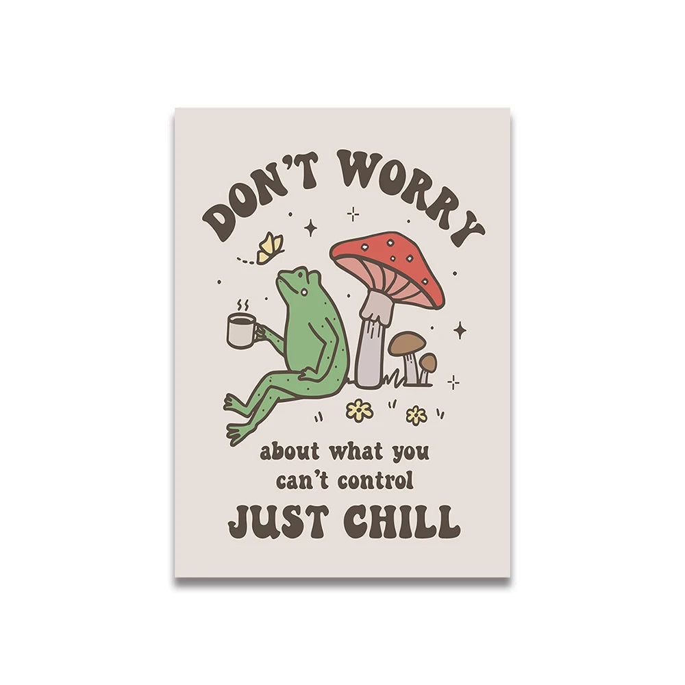 Simplicity Vintage Pink Cartoon Print Canvas Posters Wall Art Poster Home Decor Canvas Print Painting  Living Room Bedroom Decor Quick Pick Grocers