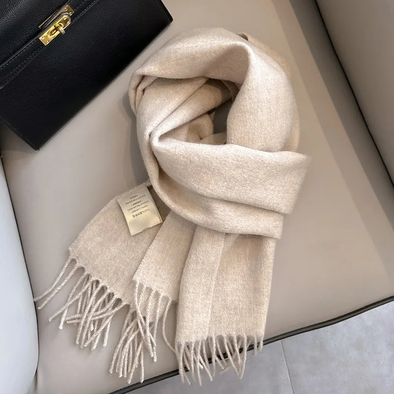 Winter Narrow Scarf 28 Color 100% Wool Scarf Hot Selling Solid Color Scarf Men's and Women's Universal Warm and Cold proof Scarf Quick Pick Grocers