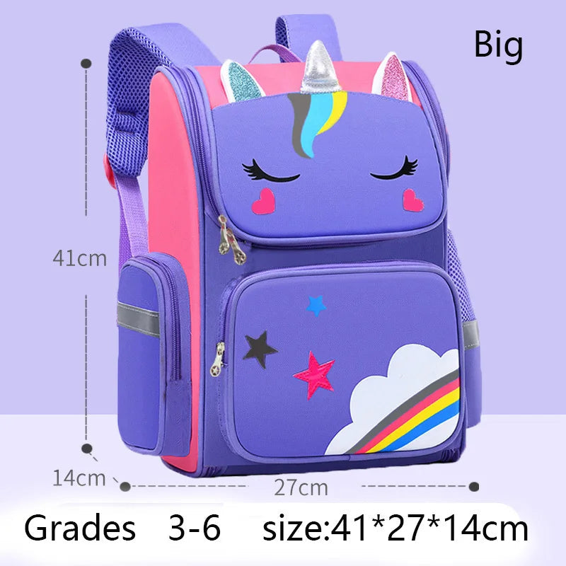 Kid Backpack for Girl Unicorn Children Bookbag Rainbow Eyes School Bag Teen Girl Backpack for Traveling Waterproof Mochilas Purest Peak