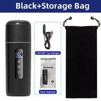 Electric Kettle 12V24V Portable Car Heating Cup 500ml Travel Heating Touch Screen Intelligent Adjustable Temperature Thermal Cup