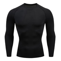 Men Bodybuilding Sports T-Shirt Quick Dry Running Shirt Long Sleeve Compression Top Gym T Shirt Men Fitness Tight Rashgad Quick Pick Grocers