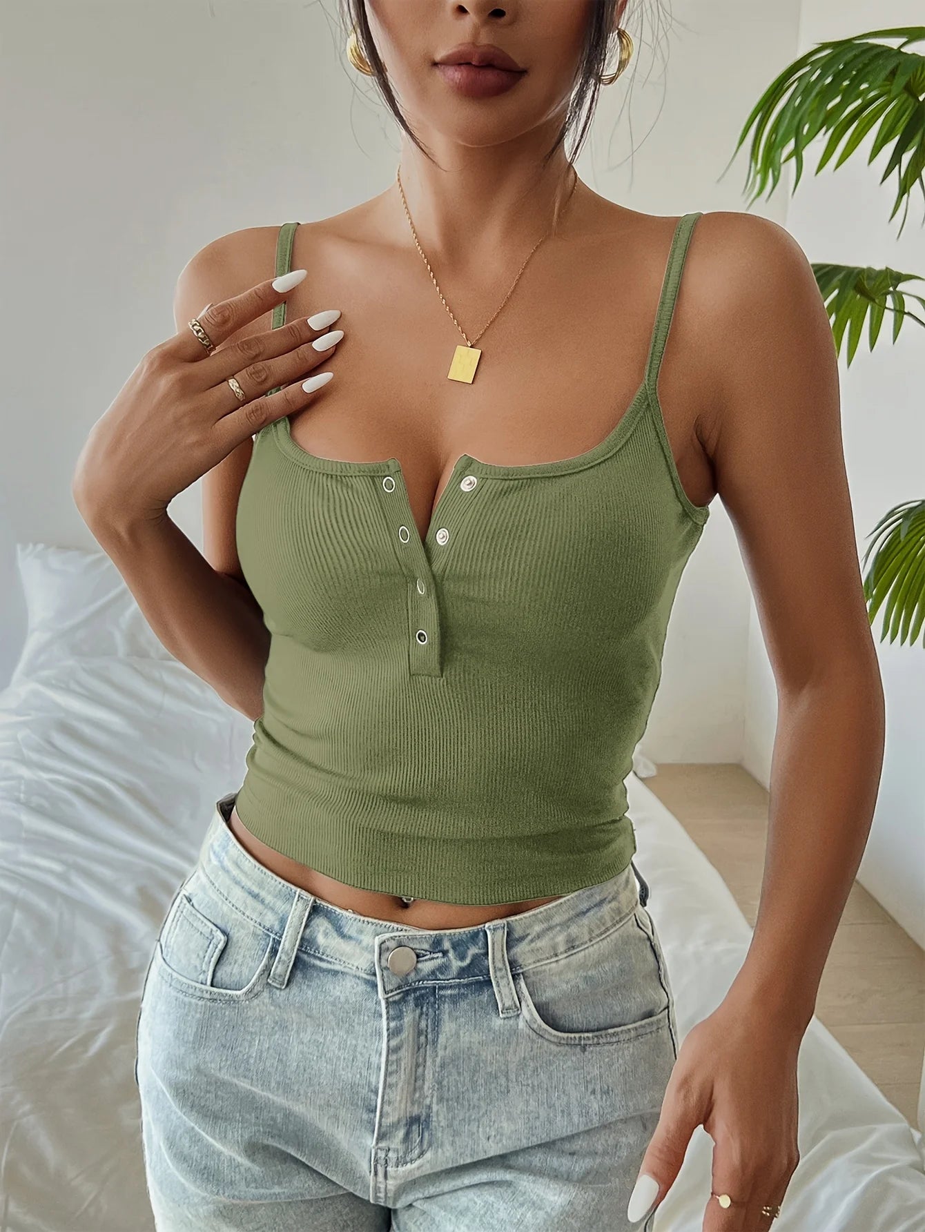 Women's Cropped Tops Spring and Summer Corset Korean Suspenders Vest Sexy Camisole Slim Y2K Corset Tops Casual Basic T-shirt Quick Pick Grocers