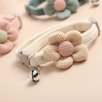 1Pc Cat Collar with Cute Flower  Adjustable Buckle Cat Collar Bell Collar Cat  Small Pet Supplies  Kitten Collar  Small Dog Acce Econic Blanks