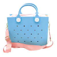 EVA Large Leather Shoulder Bag Handbag Tote Bag Storage for Women Casual Waterproof Beach Bag Hole Fit Charm Fashion Storage Bag Quick Pick Grocers