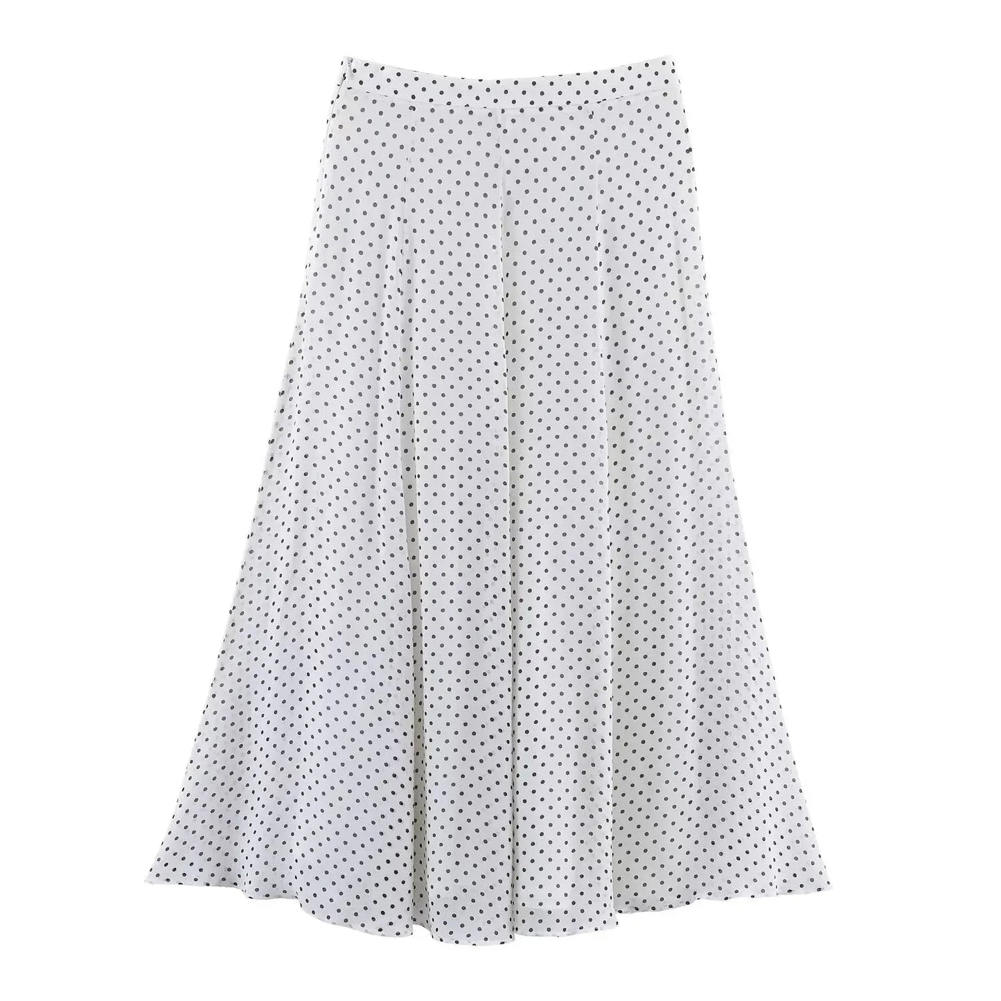 Polka Dot Printed Midi Skirts Two Piece Sets for Women 2025 Summer Chic Bow Tied Blouse Top Suits Woman 2 Piece Outfits Quick Pick Grocers
