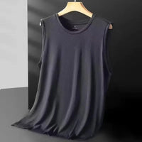 Men's Ice Silk Mesh Vest Lightweight Sports Summer Wear Sleeveless T-shirt Tank Top Casual Fashion Outerwear Quick Pick Grocers