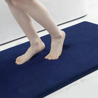 Homaxy Super Absorbent Bath Mat Memory Foam Carpet Non-Slip Toilet Bathroom Rug Soft Living Room Bedroom Shower Decor Foot Rug Quick Pick Grocers