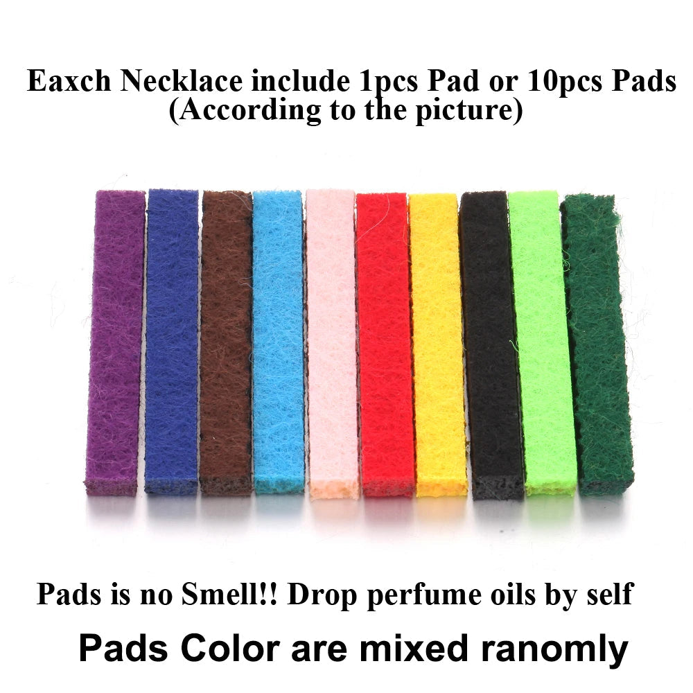 Long Strip Stainless Steel Aromatherapy Necklace Perfume Diffuser Essential Oil Diffuser Pendant Necklace Jewelry Accessories Econic Blanks