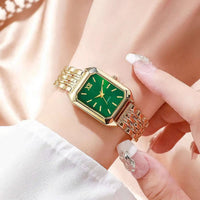 Fashion Rectangle Women Quartz Watch Luxury Analog Wristwatches Reloj Mujer Girls Clock Gift（Without Box） Quick Pick Grocers