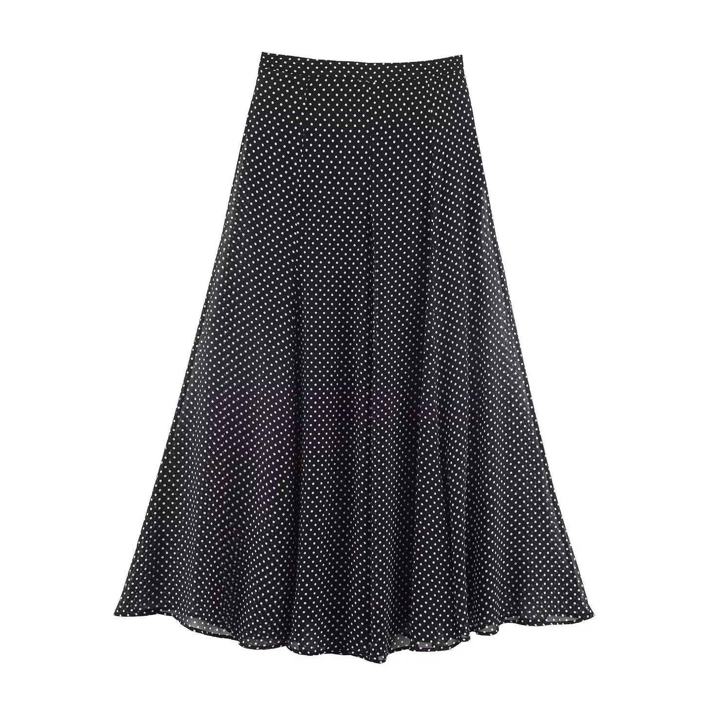 Polka Dot Printed Midi Skirts Two Piece Sets for Women 2025 Summer Chic Bow Tied Blouse Top Suits Woman 2 Piece Outfits Quick Pick Grocers