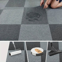30x30cm DIY Modern Carpet Self-adhesive Anti Slip Block Fully Spread Floor Mat Bedroom Study Office Can Be Cut Quick Pick Grocers