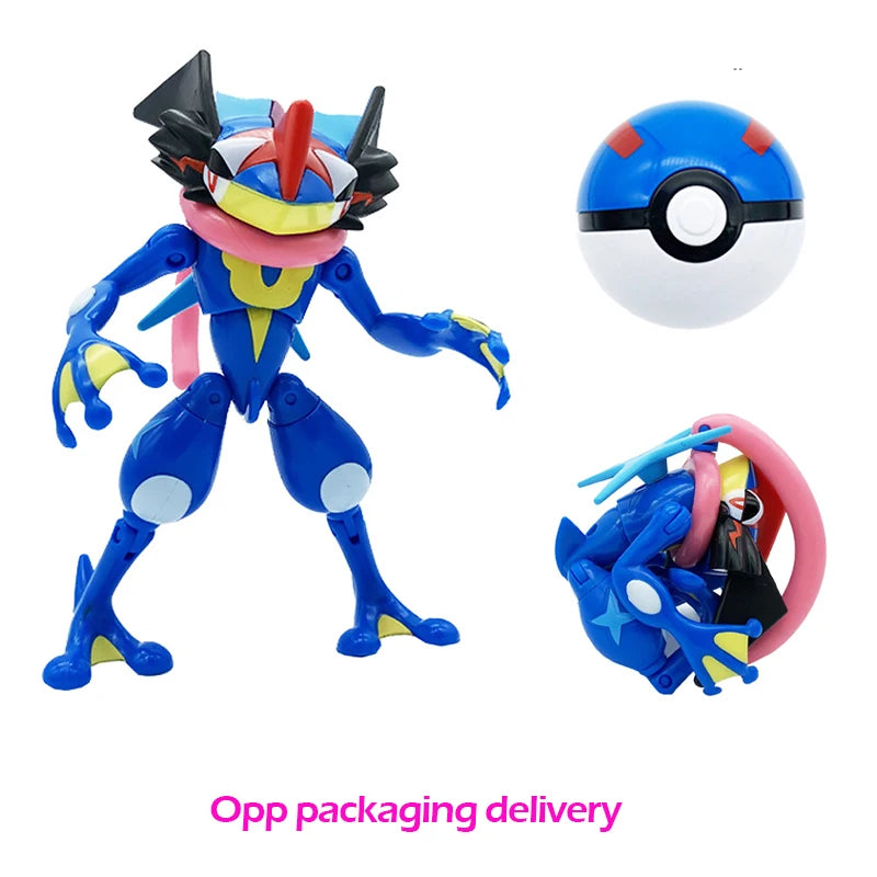 Figure Pokemon Pokeball transform Pikachu Charizard Venusaur Blastoise Mewtwo Gyarados Solgaleo Lunala Eevee poke ball toy gift Quick Pick Grocers
