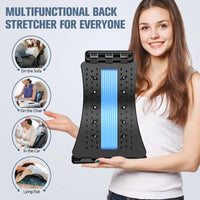 Back Stretcher for Back Pain Relief, Multi-Level Back Cracker Board, Lower and Upper Back Support for Herniated Disc Econic Blanks