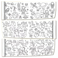 90cm Animal Canvas Children's Drawing Roll DIY Coloring Paper Roll Color Filling Graffiti Paper-cut Painting Educational School Quick Pick Grocers