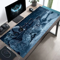 Large Mouse Pad Tactical Soldier Design Non-Slip XXL desk pad gaming accessories Stitched Edges for Home and game for fps gamer Econic Blanks