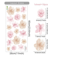 Boho Flowers Wall Stickers Child Watercolor Bedroom Living Room Home Decor Art Eco-frienly Removable Decals PVC Murals Econic Blanks