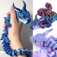 3D Printed Magic Dragon Movable Joint Fidget Toy Rotatable Articulated Office Desktop Ornament Adults Kid Toy Crafts Gift Quick Pick Grocers