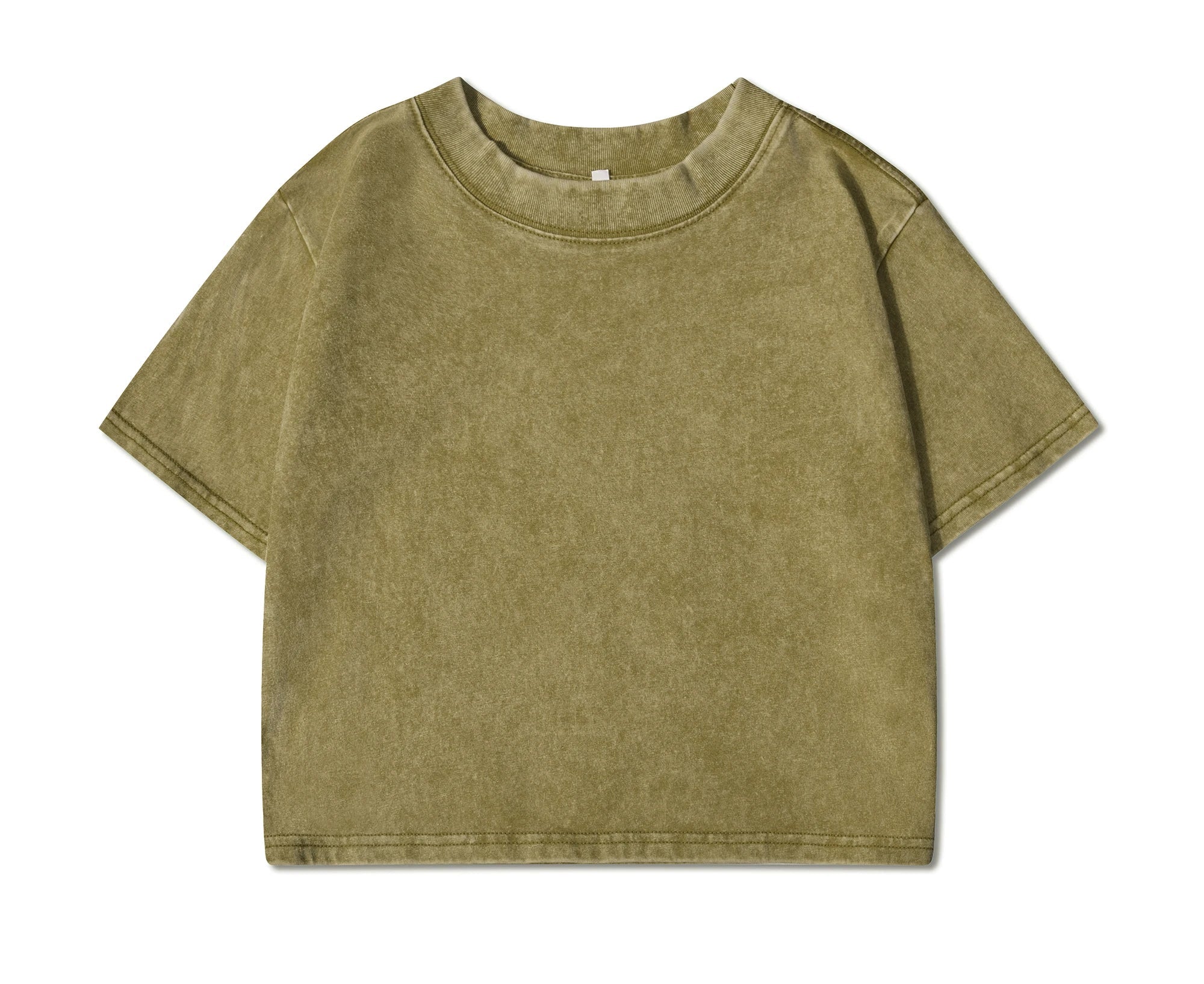 100% Cotton Washed T-Shirts For Women Loose O-Neck Crop Tops Y2k Street Female Clothes Summer Casual Vintage Short Sleeve Tees Quick Pick Grocers