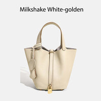 MENDY Women Bags Handbags Bucket Bag Real Leathe Fashion Tote Bag Genuine Leather Luxury Desginer Big Size Large Lady Hand Bags Quick Pick Grocers