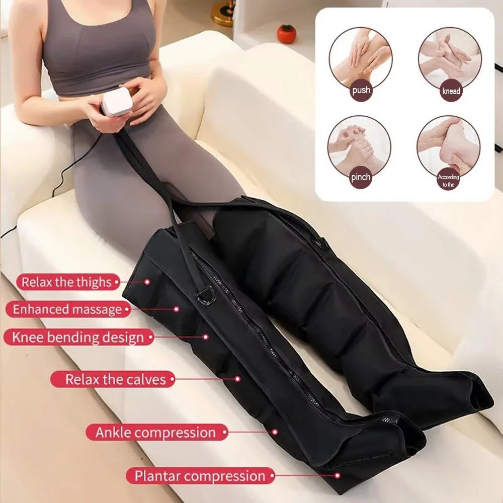 JinKairui Electric Pneumatic Leg Massager Extended Version for Deep Relaxation of Thighs, Calves and Feet with Remote Control Purest Peak
