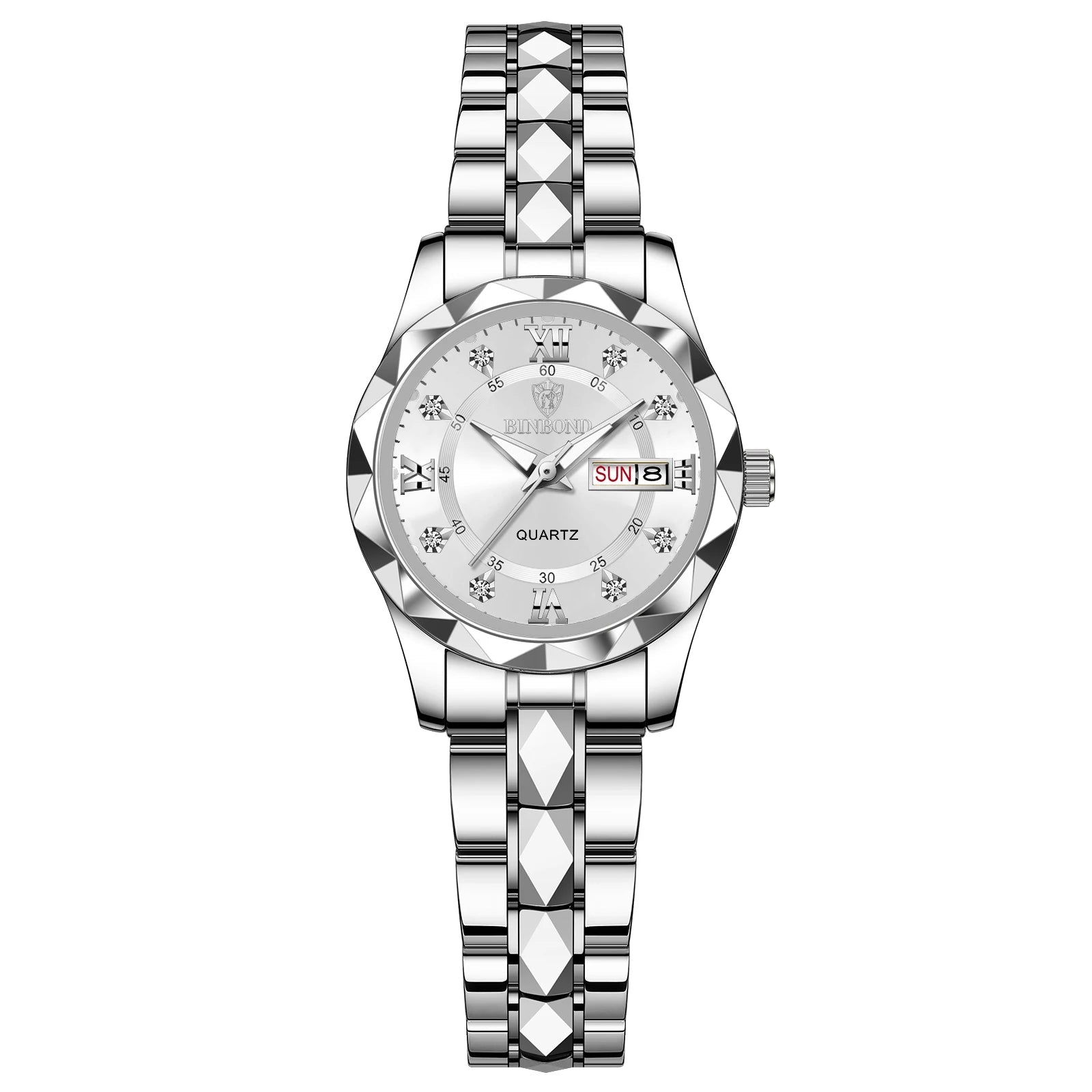 BINBOND B2521 Top Brand Luxury Fashion Business Womens Quartz Watches 30M Waterproof Week Date Clock Sport Womens Wristwatch Quick Pick Grocers