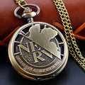 Bronze Antique Hollow Steel Quartz Pocket Watch - God's Land Decrypted Map - Best Gift Clock Selection for Men and Women Quick Pick Grocers