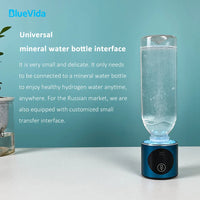 BlueVida New 8th Generation Nano Hydrogen Water Generator Bottle DuPont SPE/PEM Water Hydrogenator With H2 Inhaler-Touch Button Quick Pick Grocers