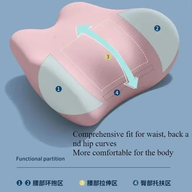 Special Lumbar Support Cushion Sleep Lumbar Pillow Ergonomic Soft Comfortable Memory Cotton Bed Lumbar Protrusion Back Support Econic Blanks
