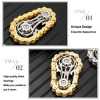 Sprockets Flywheel Fingertip Gyro Fidget Spinner Antistress Anxiety Metal Bike Chains EDC Spinner Fidget Toys For Adult Kids Econic Blanks