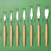 7Pcs Stainless Steel Oil Painting Knives Artist Crafts Spatula Palette Knife Mixing Knife Scraper Art Tools Econic Blanks